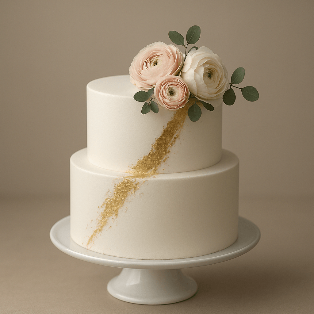 Individuelle Torte mit eleganter Dekoration